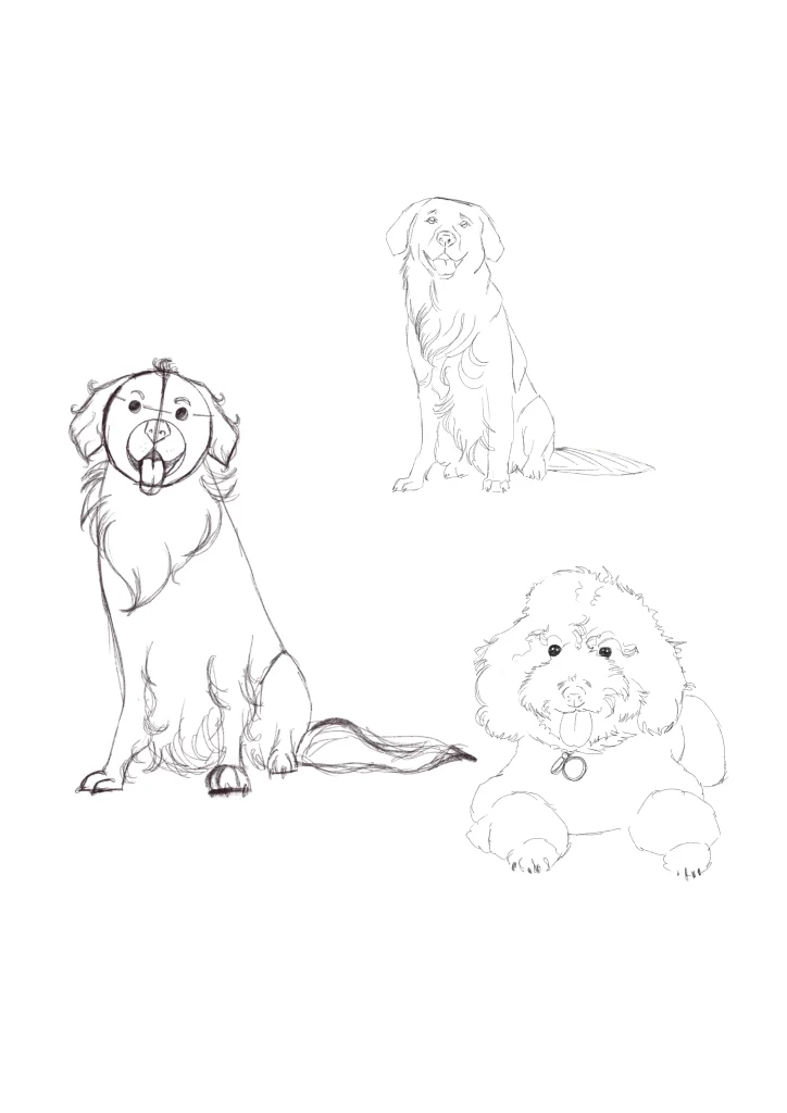 Concept art dogs