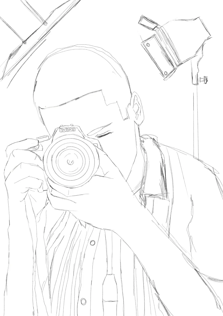 Concept art person photographing