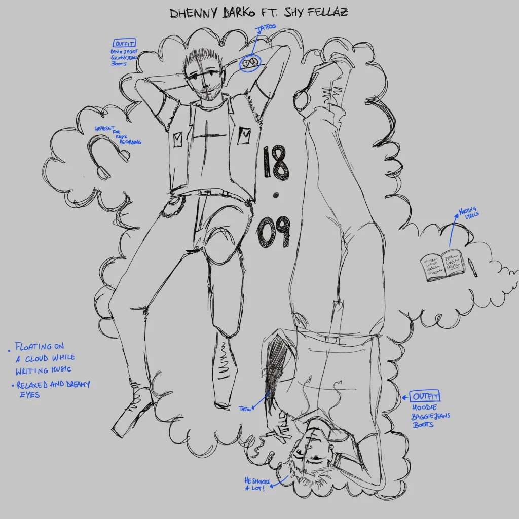 Image for Dhenny Darko, concept for the creation of the illustration - version 1
